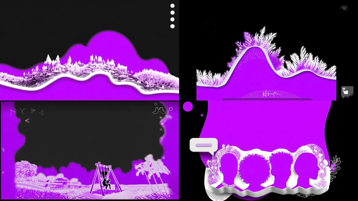 Surreal and Vibrant Landscapes with Bold Contrasts and Textures - Midjourney sref style