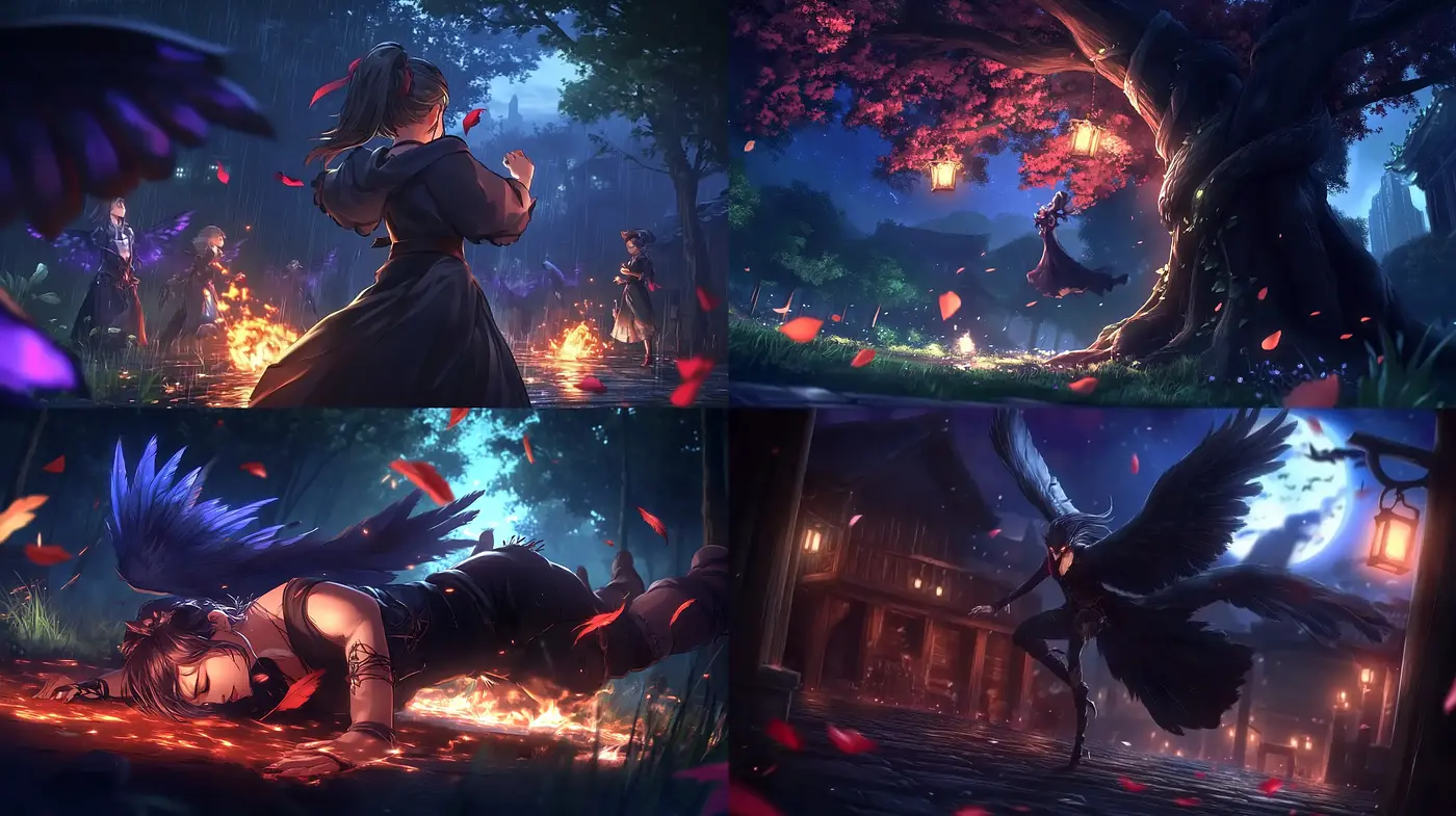 Ethereal Twilight: Enigmatic Scenes Capturing the Interplay of Light and Shadow - Midjourney sref style