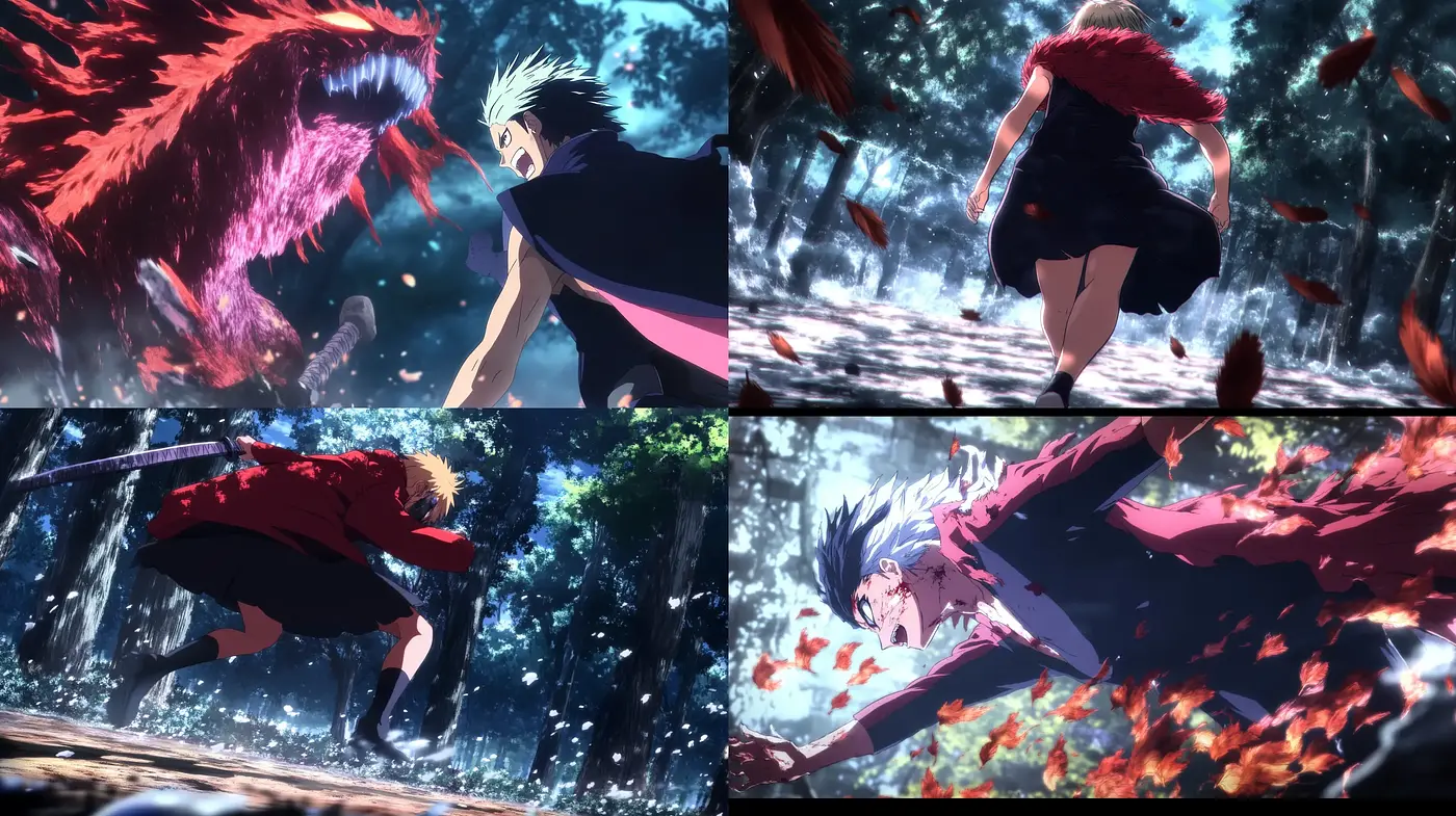 Dynamic Anime-Inspired Cinematic Action - Midjourney sref style