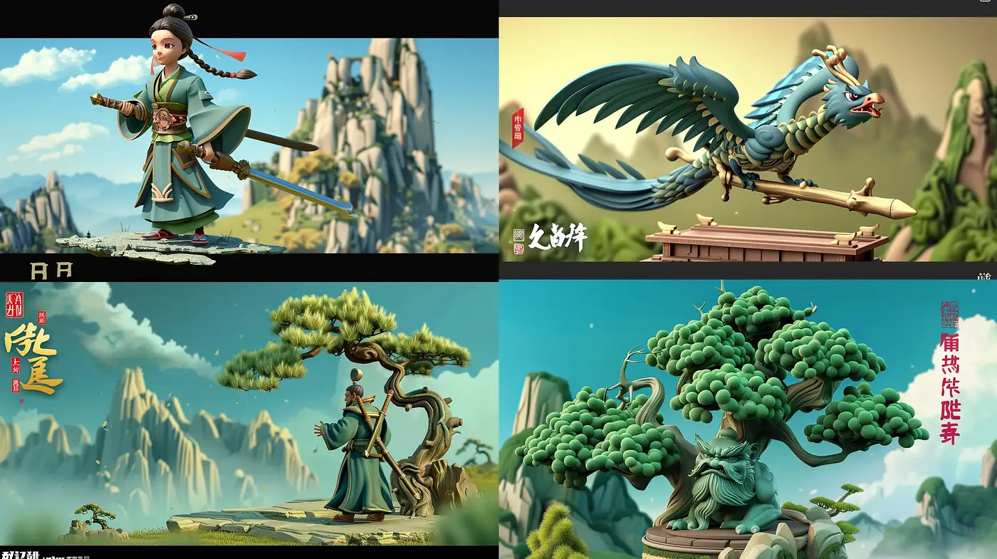 Ethereal East Asian Mythos with a Pastel Serenity - Midjourney sref style