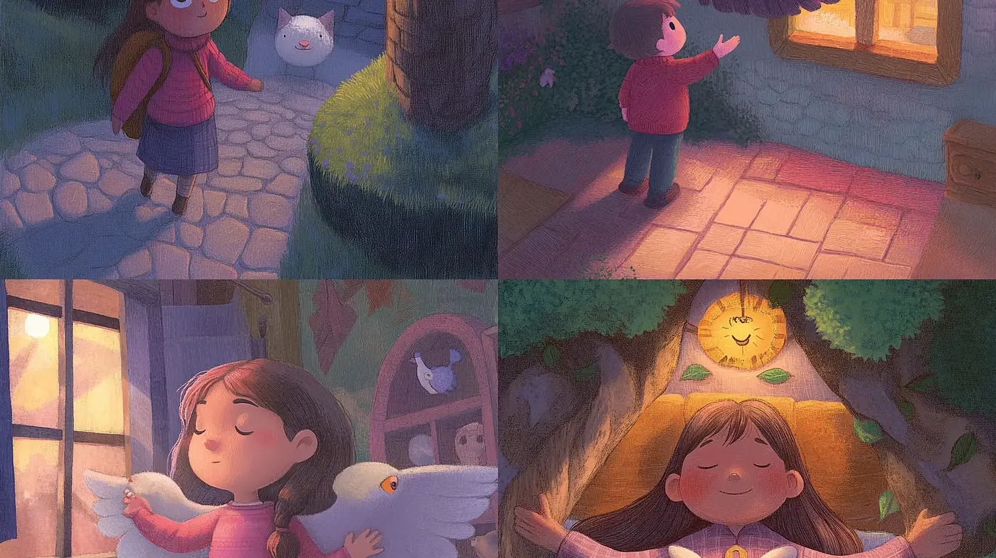 Warm and Gentle Storybook Illustrations - Midjourney sref style