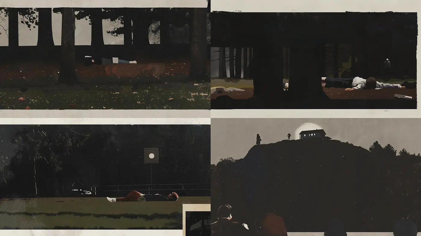 Eerie Monochromatic Cinematic Scenes with Grainy Overtones - Midjourney sref style