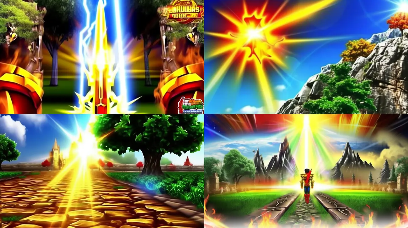Radiant Spectrum: A Vibrant Fusion of Light and Landscape in Digital Artistry - Midjourney sref style