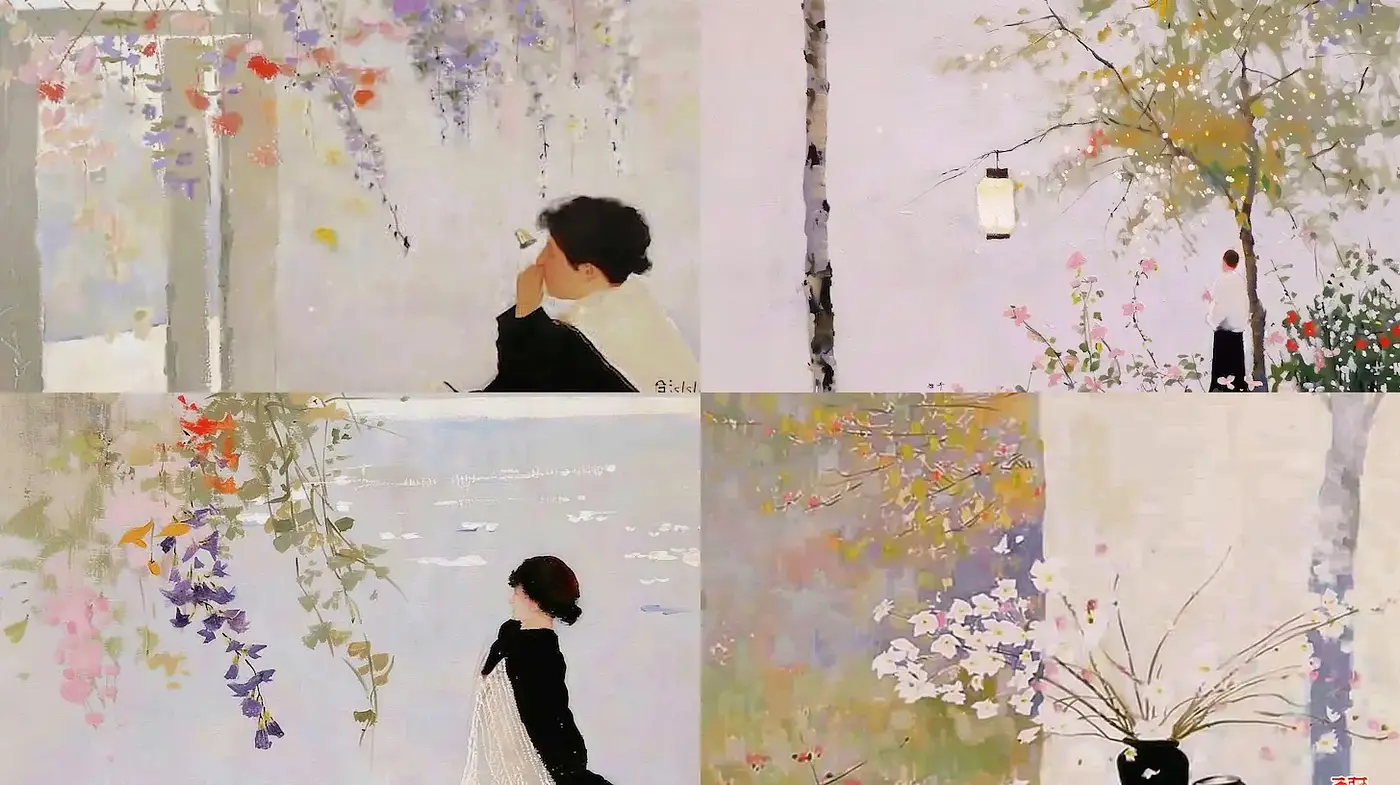 Lyrical Harmony of Nature and Elegance in Soft Tones - Midjourney sref style