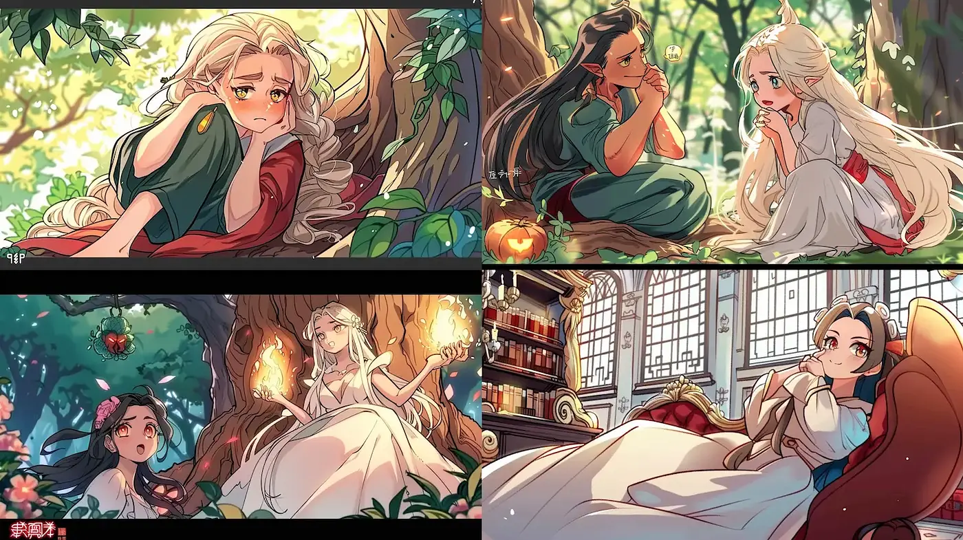 Enchanting Fantasy Illustrations with a Whimsical Touch - Midjourney sref style