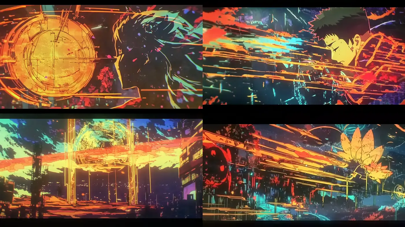 Neon-Drenched Cyberpunk Dreamscape - Midjourney sref style