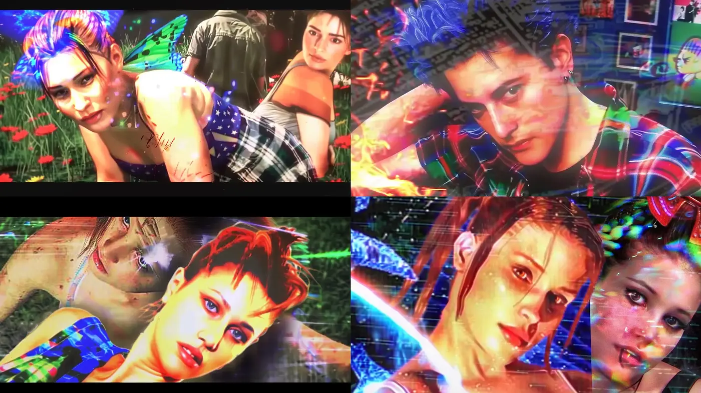 Cyberpunk Glitch Art Fusion with Vivid Intensity - Midjourney sref style