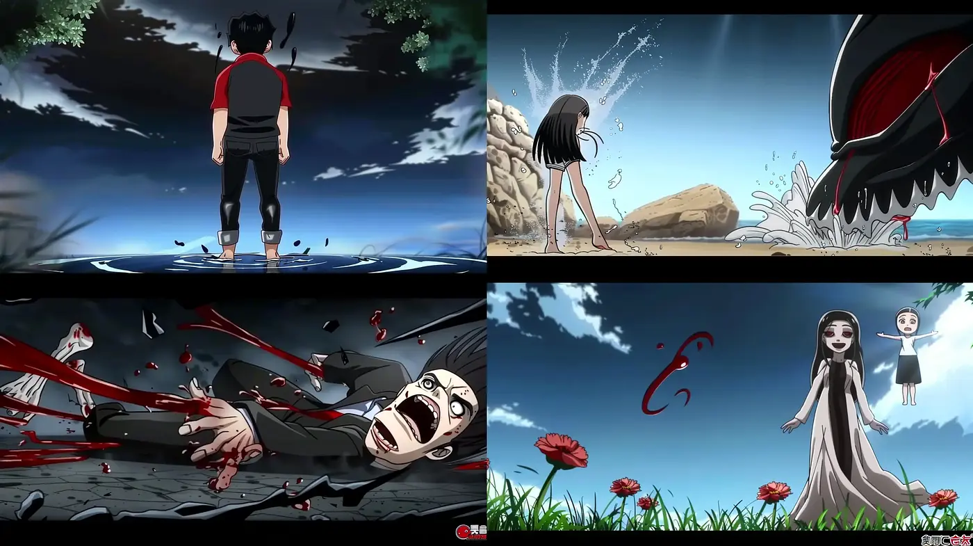 Dynamic Anime-Inspired Cinematic Storyboarding - Midjourney sref style