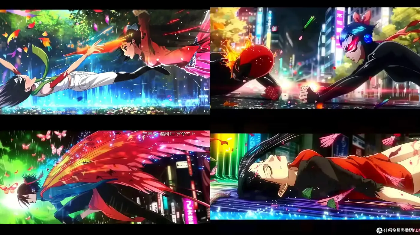 Vibrant Anime-Inspired Neon Splendor - Midjourney sref style