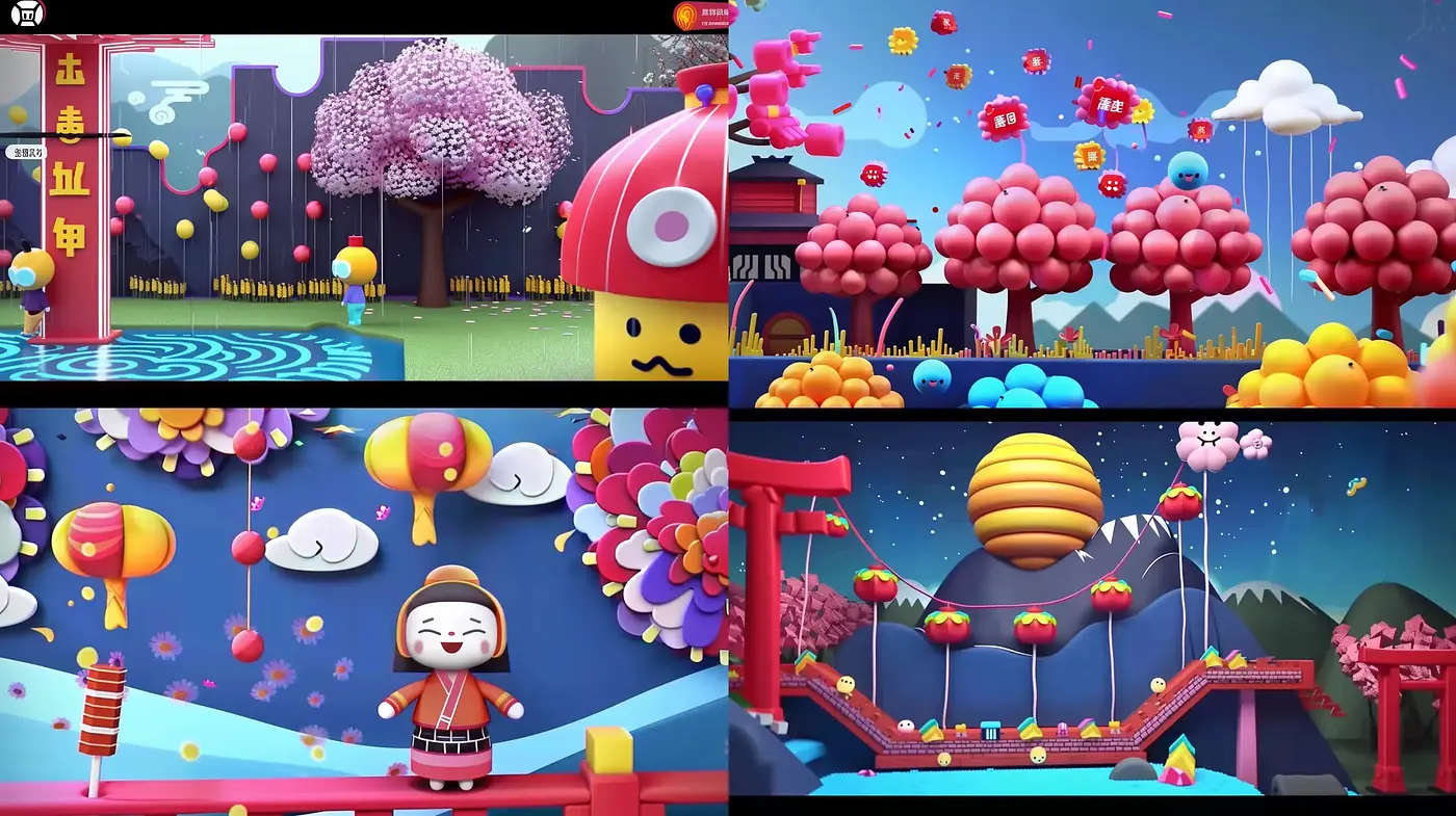 Fantastical Asiatic Dreamscape with a Vibrant Surrealist Palette - Midjourney sref style