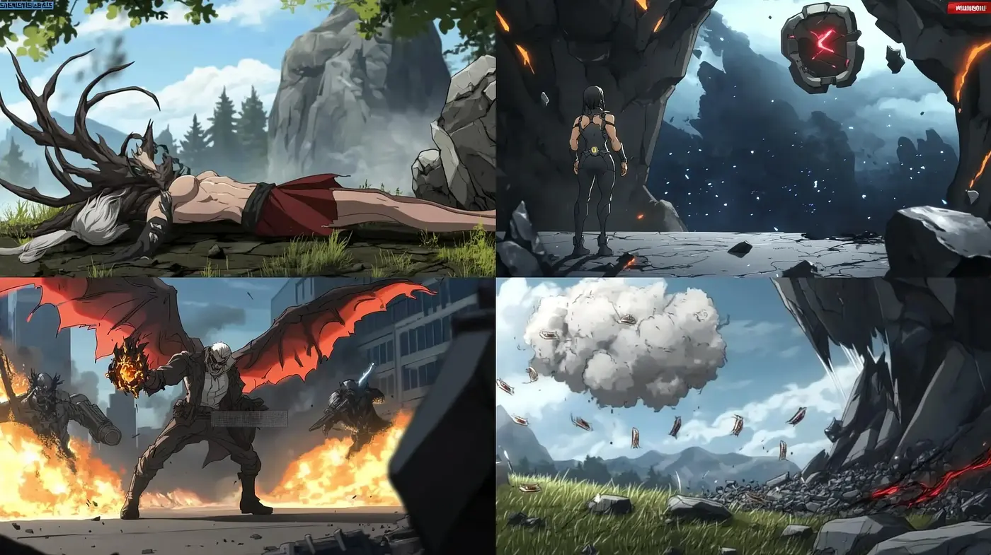Sweeping Epic Illustrations of Fantastical Sci-Fi Confrontations - Midjourney sref style