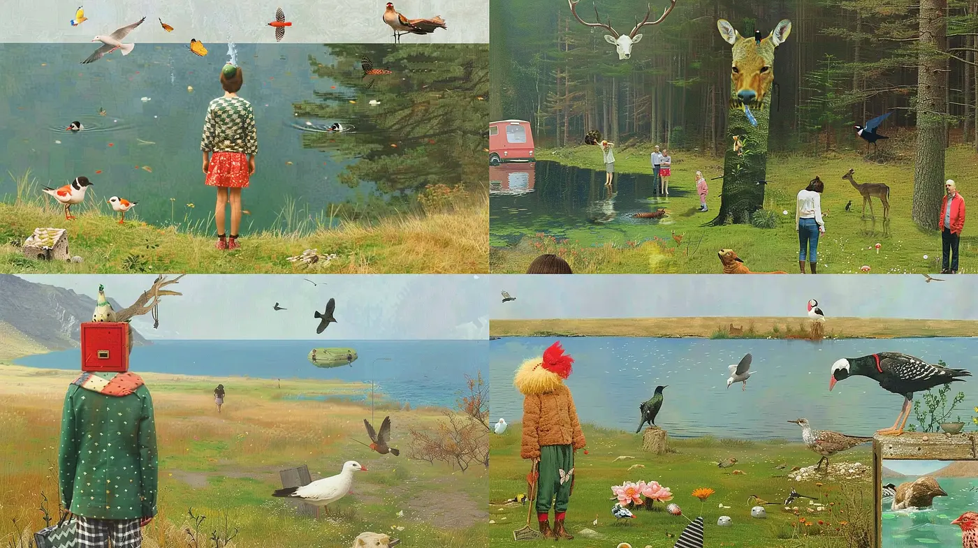 Mystical Nature's Symphony: A Consistent Harmony of Surrealism and Pastoral Hues - Midjourney sref style