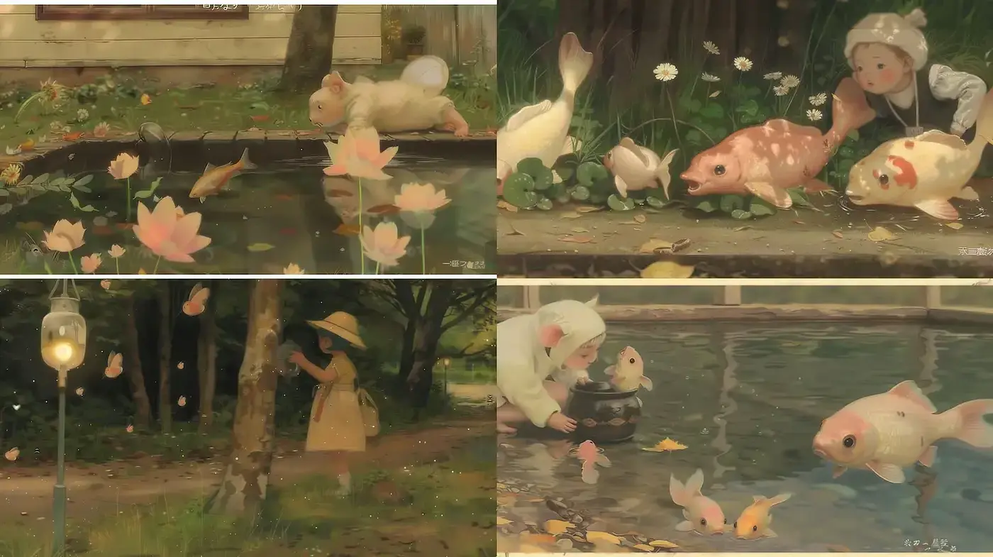 Whimsical and Dreamlike Aesthetic with Natural Elements - Midjourney sref style