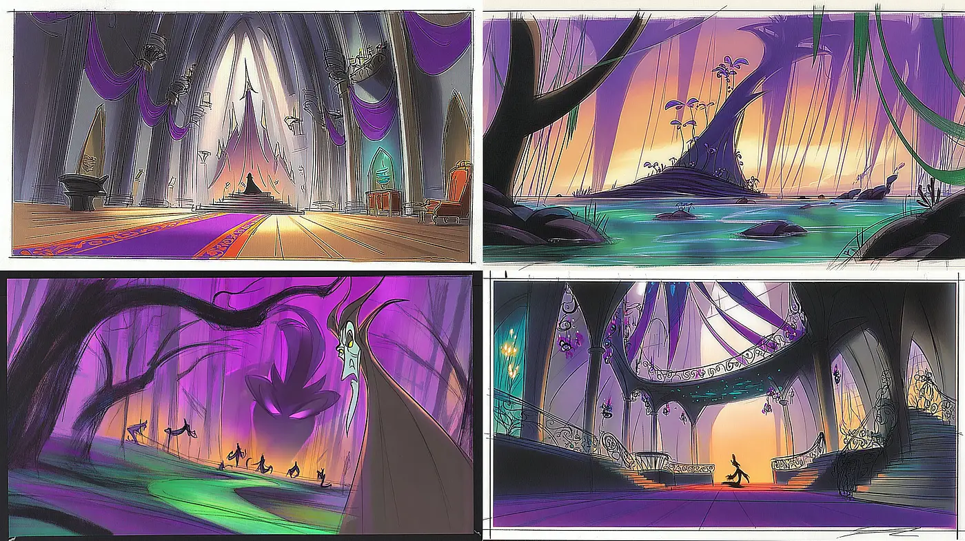Ethereal Gothic Environments with Mystical Lighting and Organic Textures - Midjourney sref style