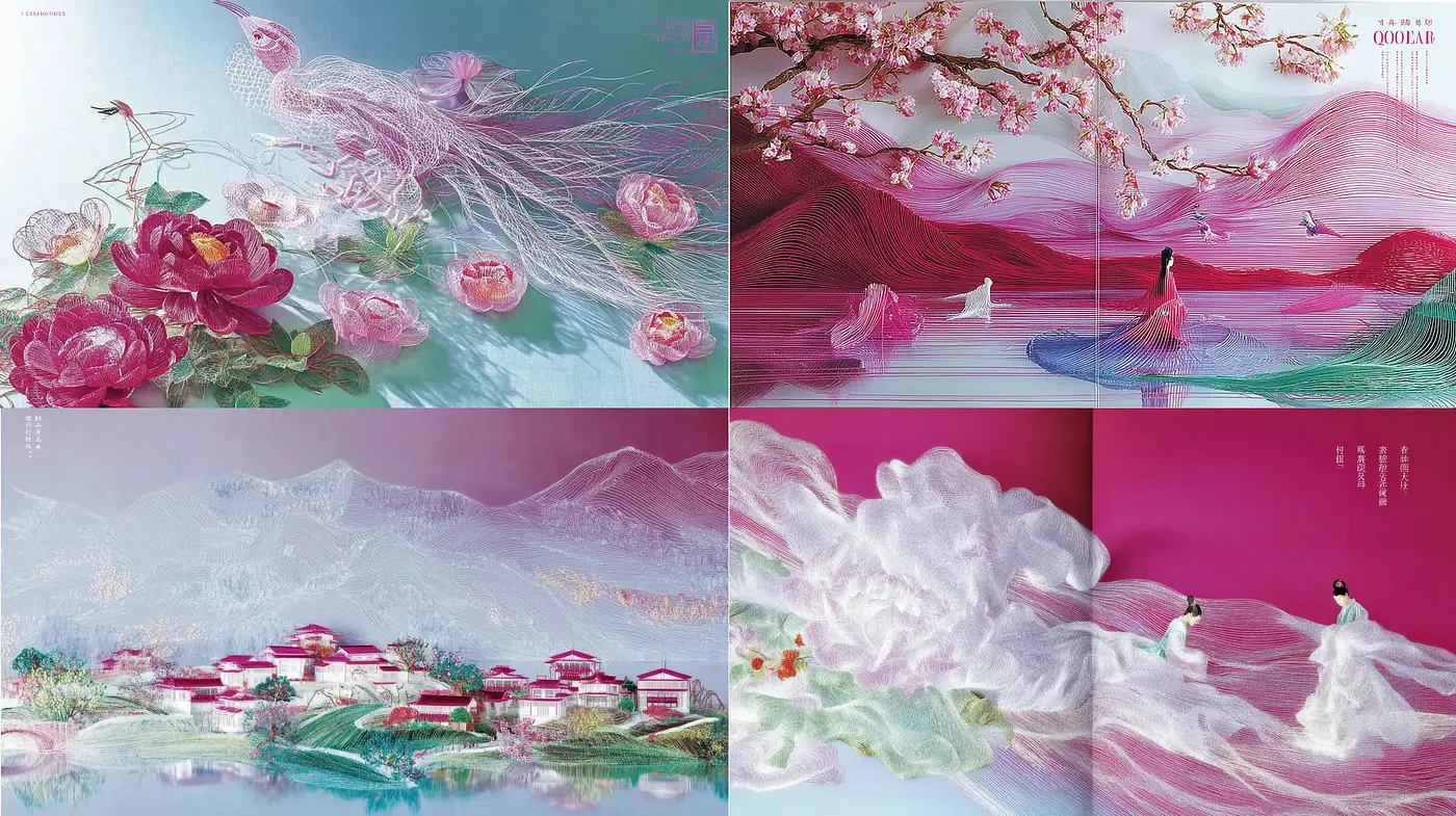 Whimsical and Ethereal Aesthetic with Traditional East Asian Influences - Midjourney sref style