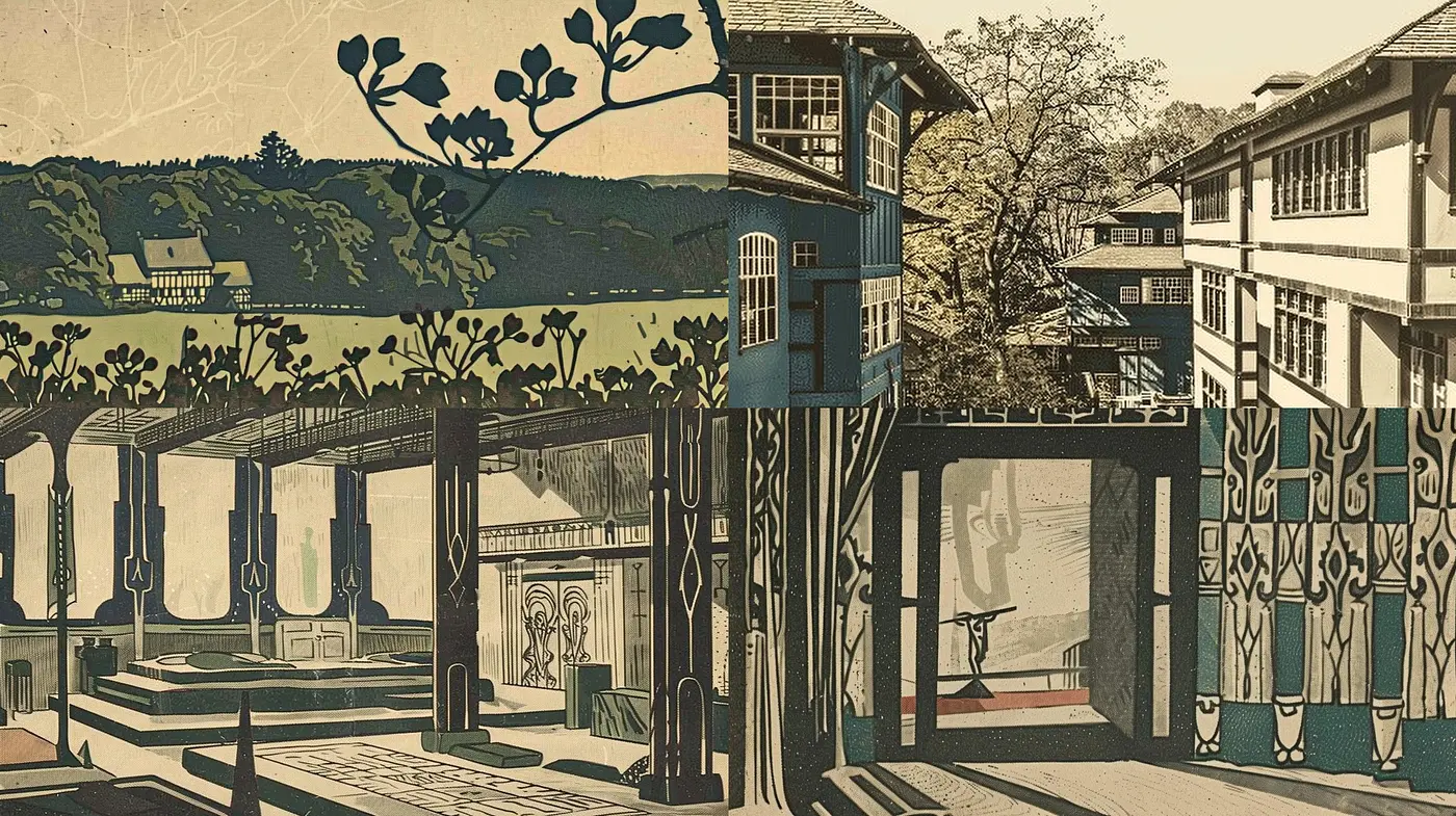 Consistent Vintage Fusion with Art Nouveau and Retro Comic Flair - Midjourney sref style