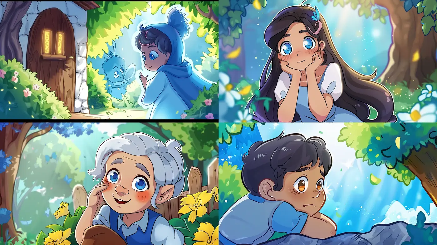 Enchanting Storybook Illustration Style with Consistent Whimsical Charm - Midjourney sref style