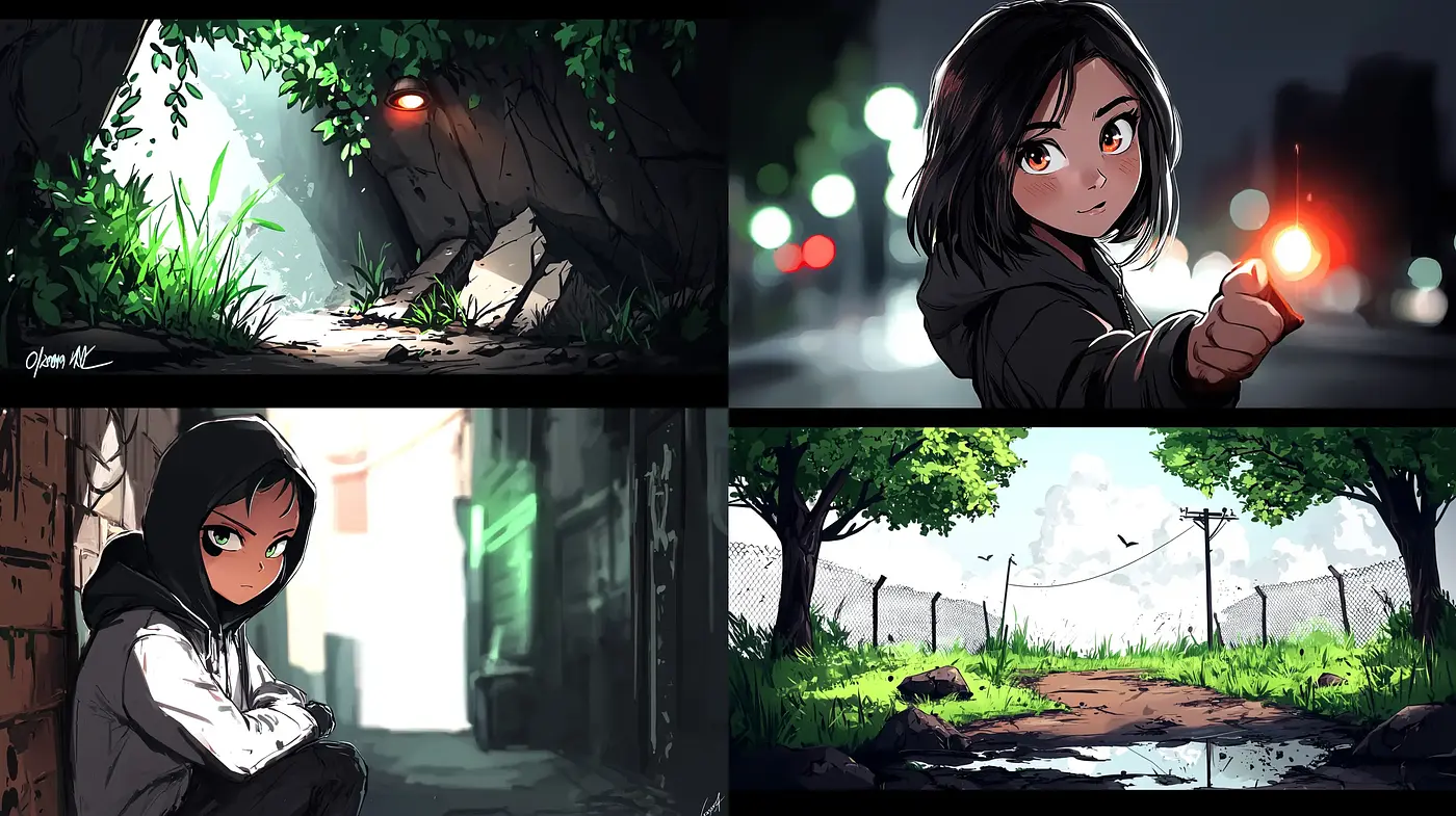 Dynamic Illustrative Panache with a Contemporary Anime Essence - Midjourney sref style