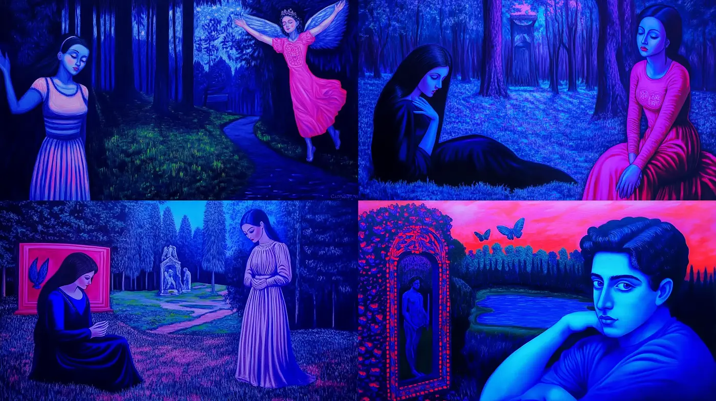 Enigmatic Twilight Serenity: A Homage to Post-Impressionist Symbolism - Midjourney sref style