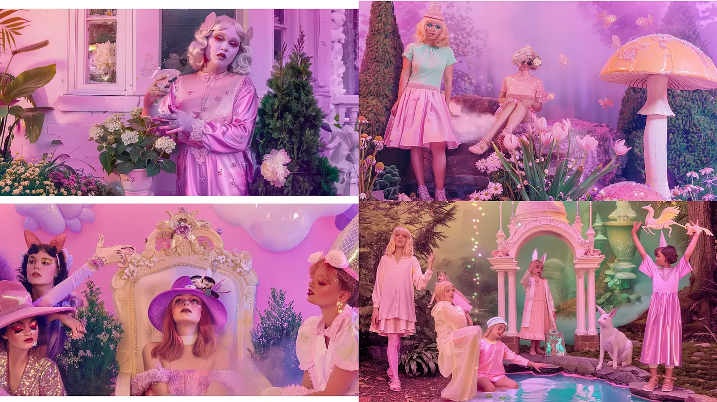 Ethereal Pastel Dreamscape: A Homage to Surrealist Softness and Whimsical Elegance - Midjourney sref style