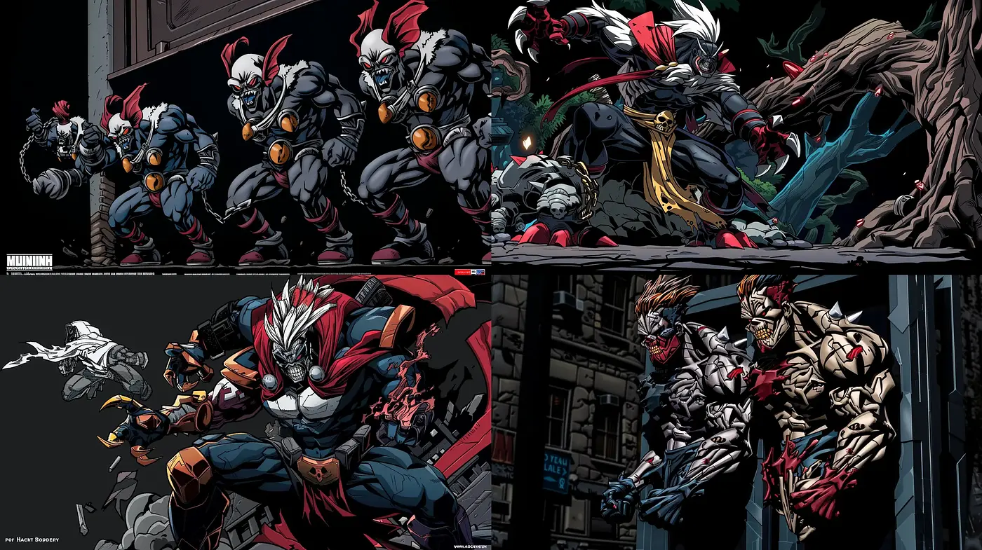 Dynamic Intensity: A Fusion of Comic Book Vigor and Stylized Realism - Midjourney sref style