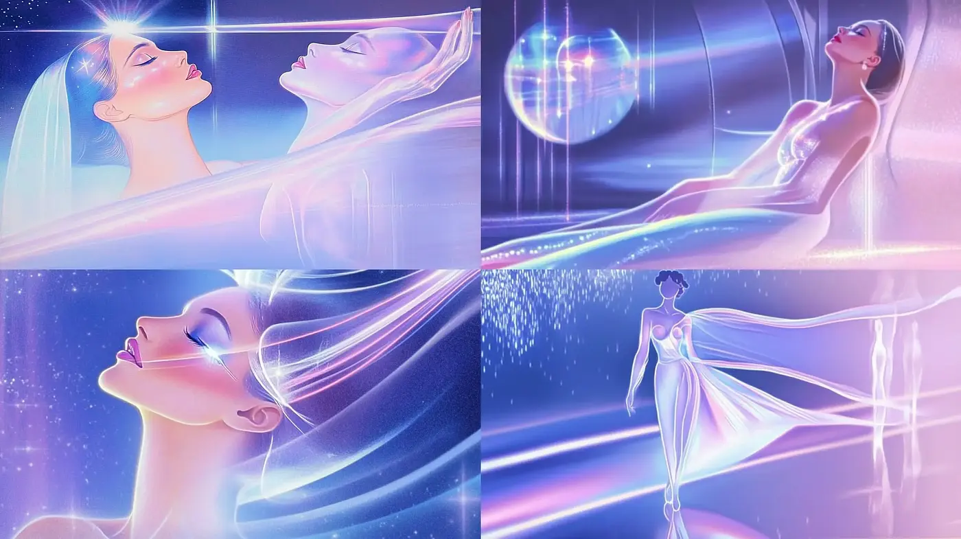 Luminous Elegance in Ethereal Light: A Study in Dreamlike Translucence - Midjourney sref style