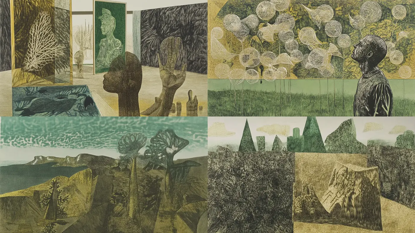 Ethereal Botanical Dreamscapes with Hues of Nature - Midjourney sref style