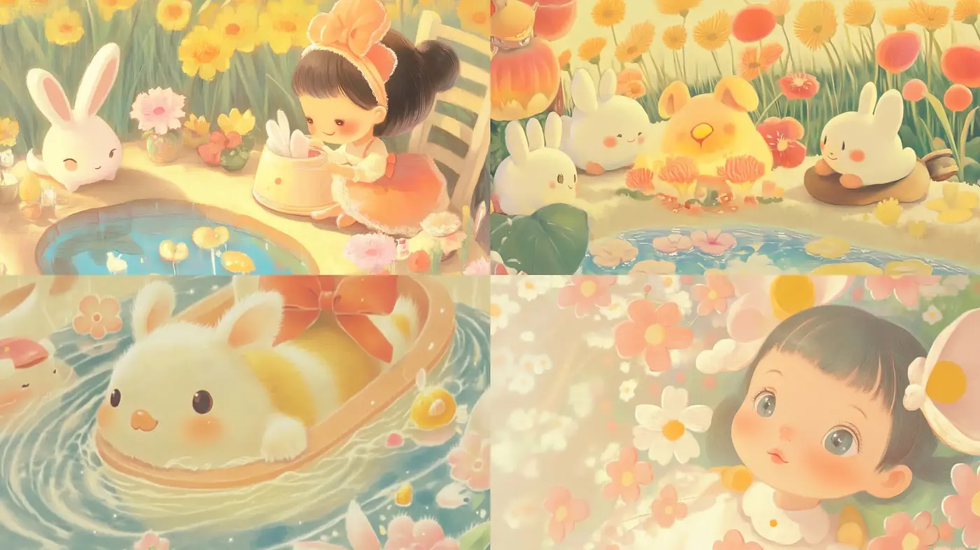 Pastel Dreamscape: A Serene Blend of Whimsical Charm and Soft Textures - Midjourney sref style