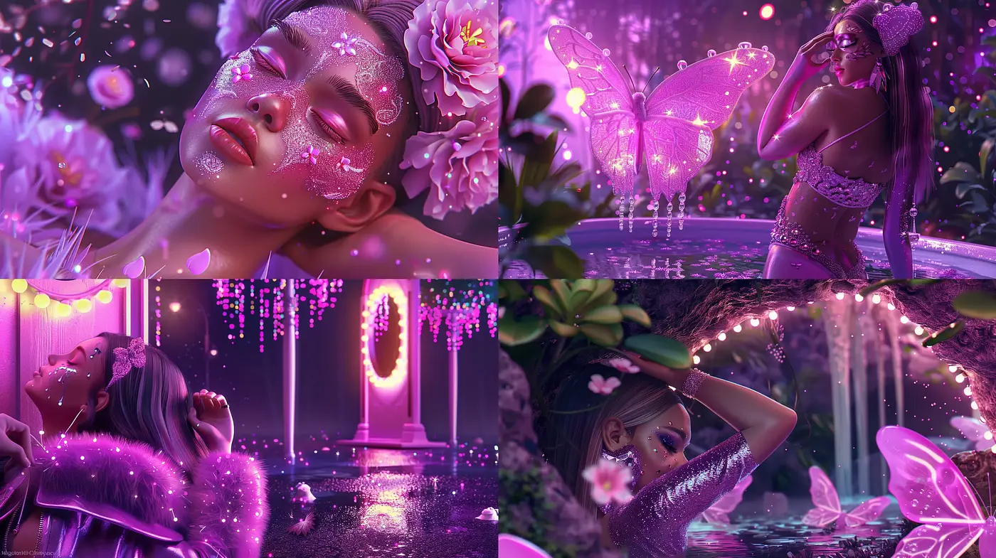 Ethereal Twilight Fantasia: A Whimsical Fusion of Surreal Elements with Dreamy Hues - Midjourney sref style