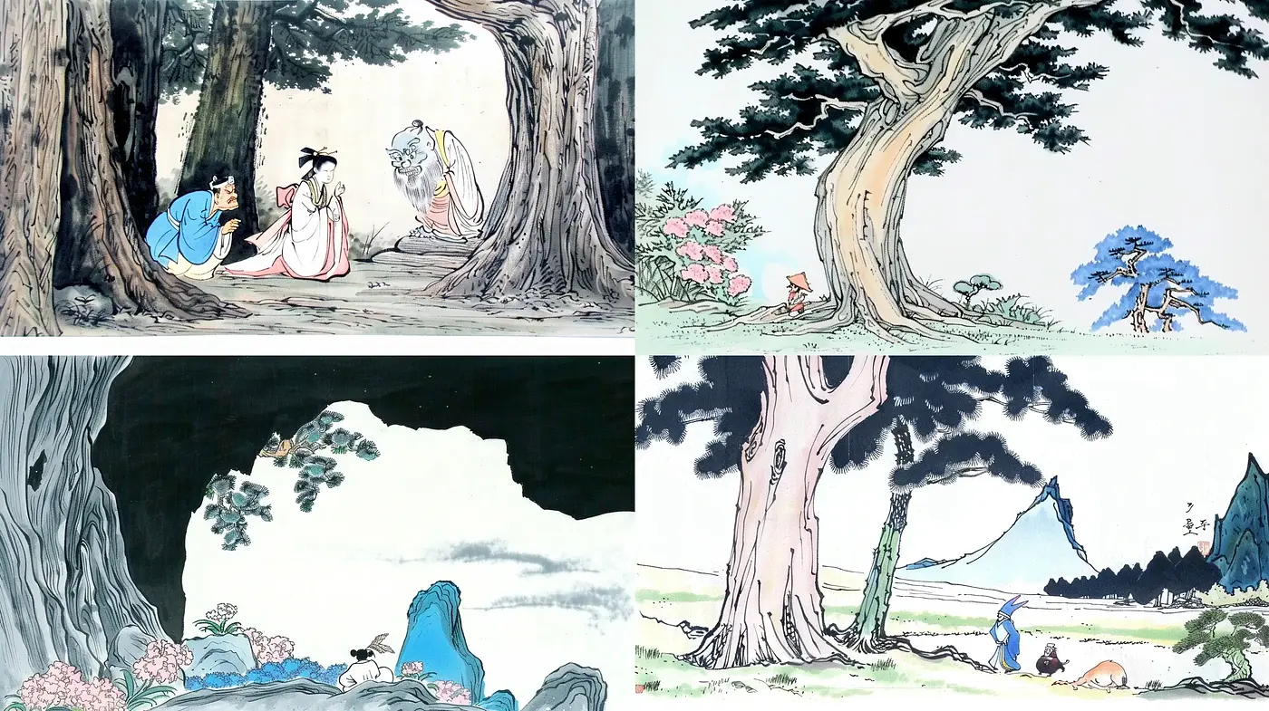 Ethereal Ink Wash Landscapes Infused with Serenity - Midjourney sref style