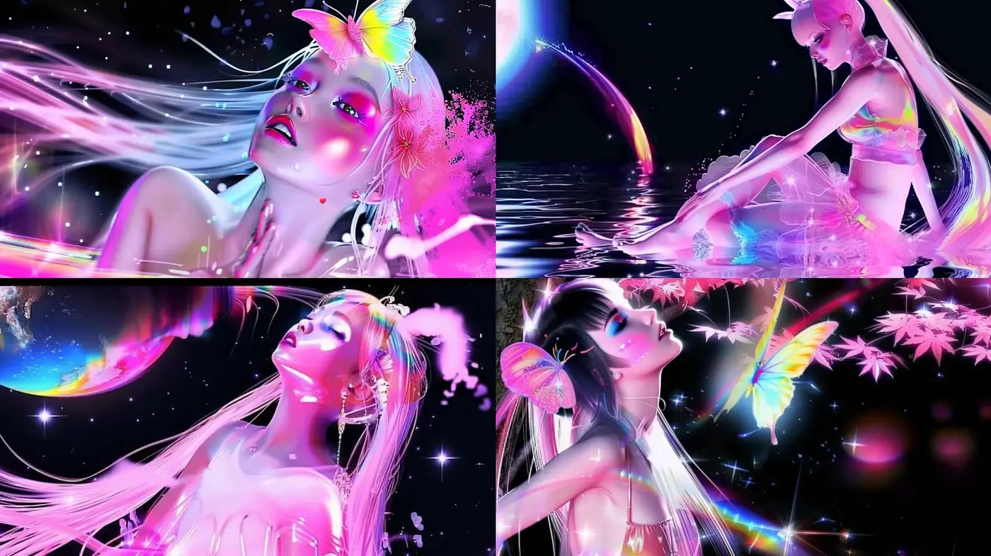 Luminous Fantasia: A Synthesis of Ethereal Multichromatic Visions - Midjourney sref style
