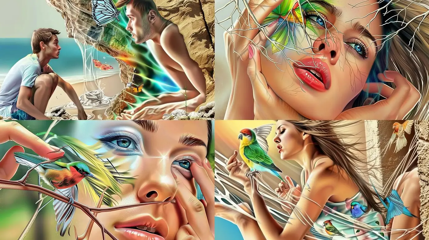 Luminous Hyperrealism with Surrealist Elements - Midjourney sref style