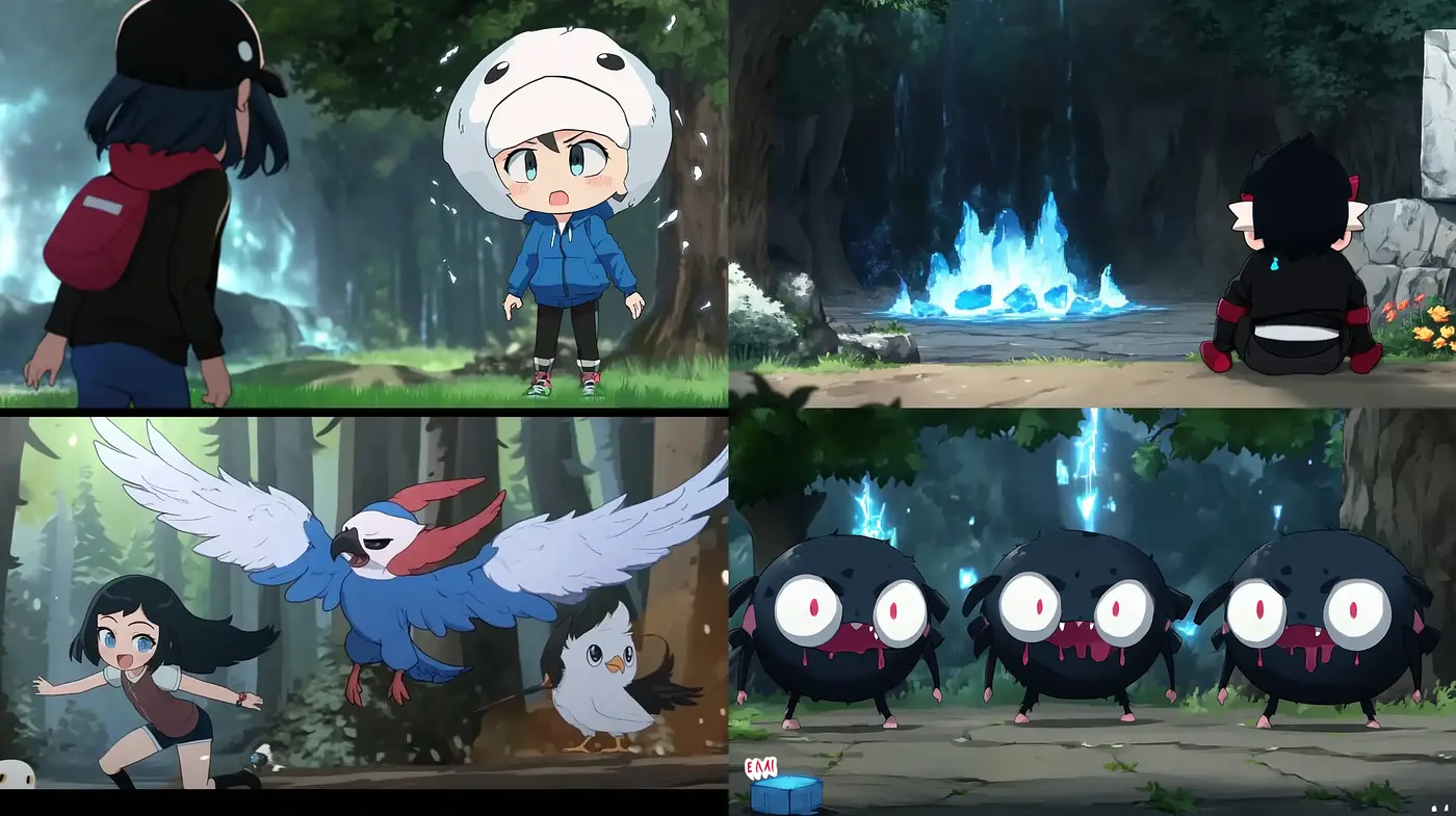 Enchanted Forest Anime Adventure - Midjourney sref style