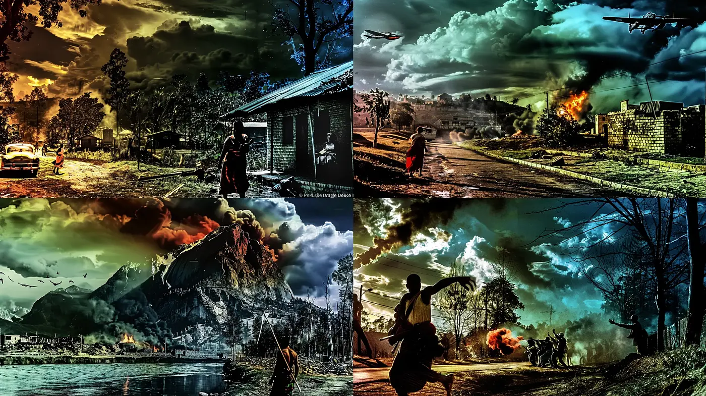 Ethereal Apocalypse: A Vivid and Surreal Depiction of Cataclysm - Midjourney sref style