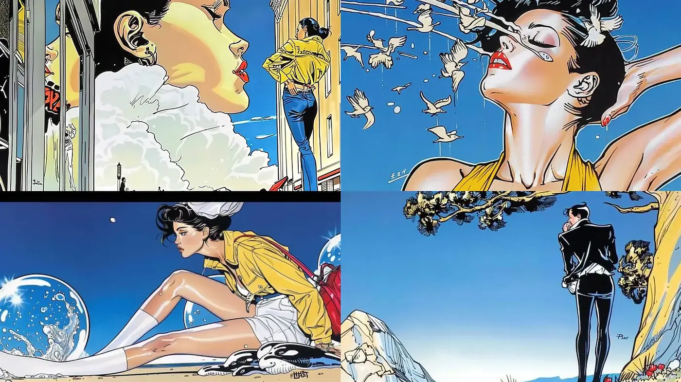 Vibrant comic-style aesthetics with a modern flair - Midjourney sref style