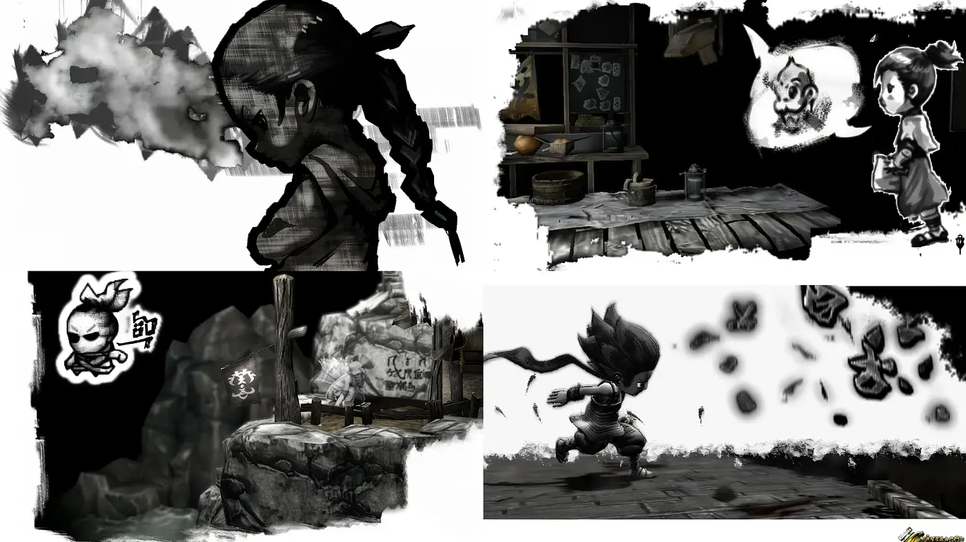 Monochromatic Whimsy: Evocative Illustrations with a Dark Fairytale Undertone - Midjourney sref style