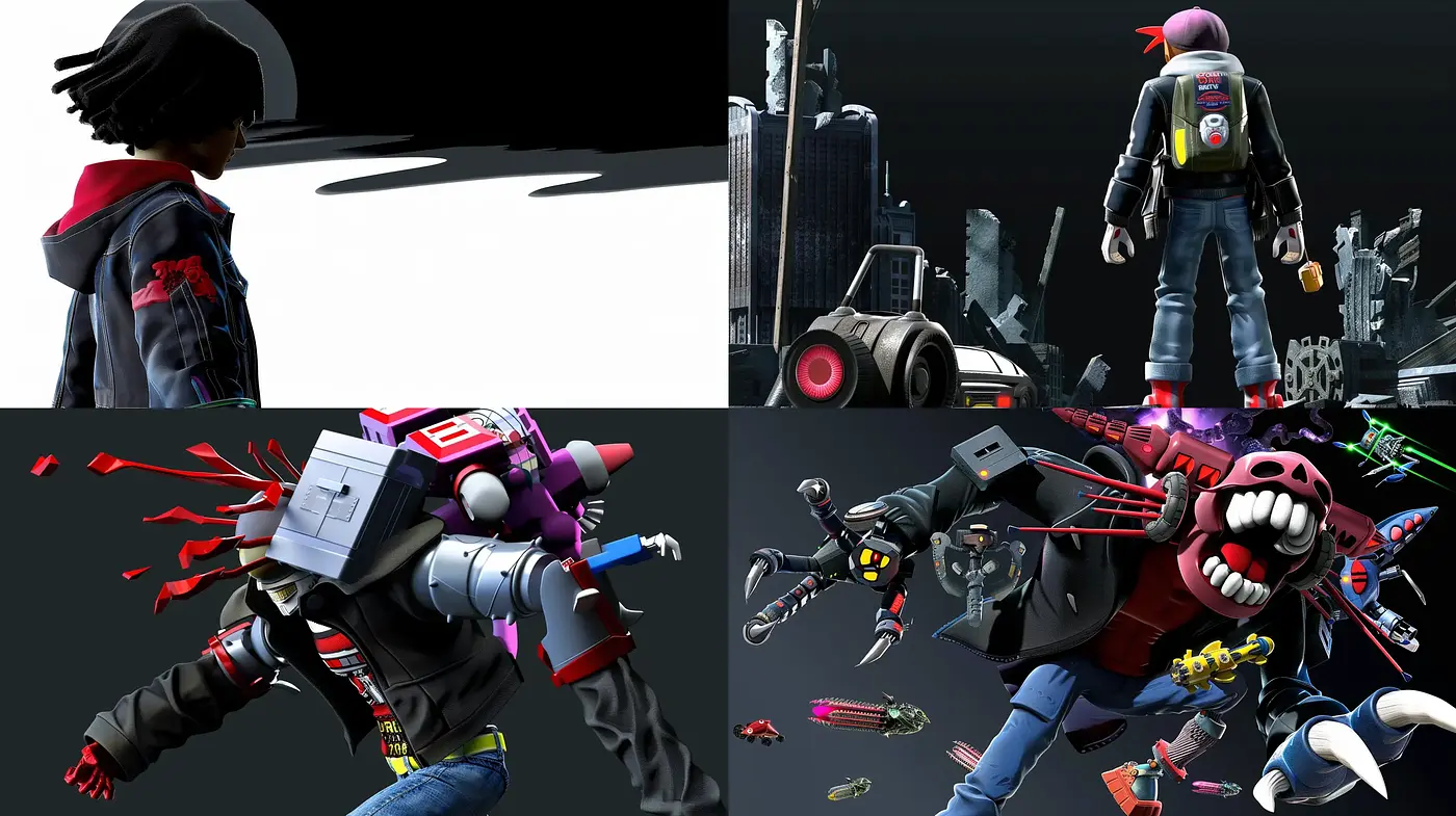 Futuristic Urban Drama with a High-Contrast Cyberpunk Palette - Midjourney sref style