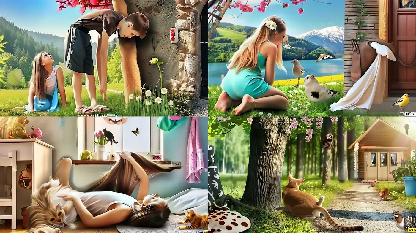 Whimsical and Lively Imagery with a Touch of Nature - Midjourney sref style