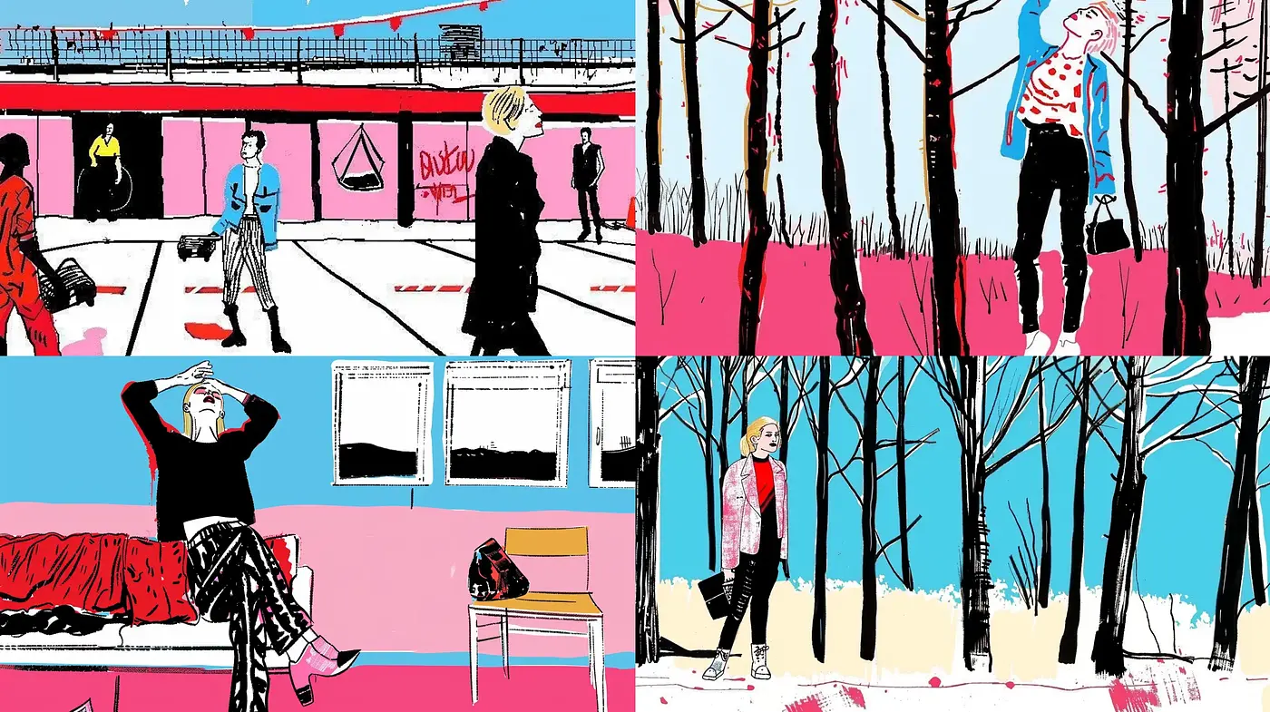 Pop Art Revisited with a Modern Graphic Novel Twist - Midjourney sref style