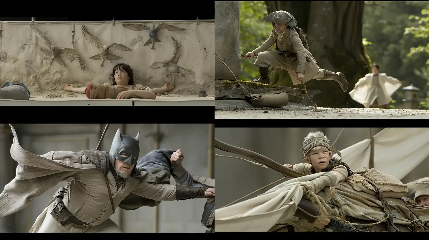 Cinematic Essence with Subdued Earth Tones and Dynamic Textural Contrast - Midjourney sref style
