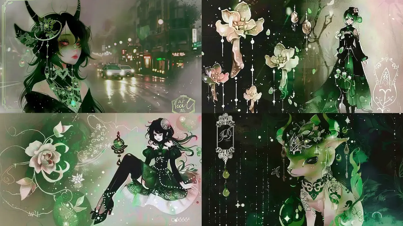 Intricate and Enigmatic Fusion of Fantasy and Nature - Midjourney sref style