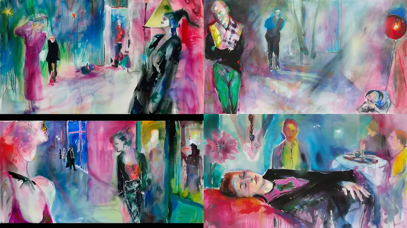 Expressive and Dynamic Colorful Abstract Portraits with Deep Emotional Resonance - Midjourney sref style