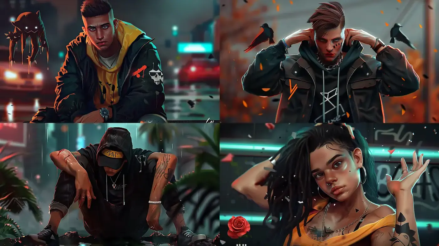 Contemporary Urban Portraits with a Gritty Aesthetic - Midjourney sref style