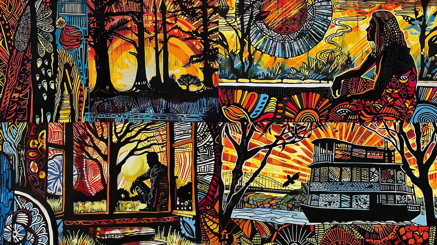 Vivid and Whimsical Dreamscapes with a Cultural Influence - Midjourney sref style