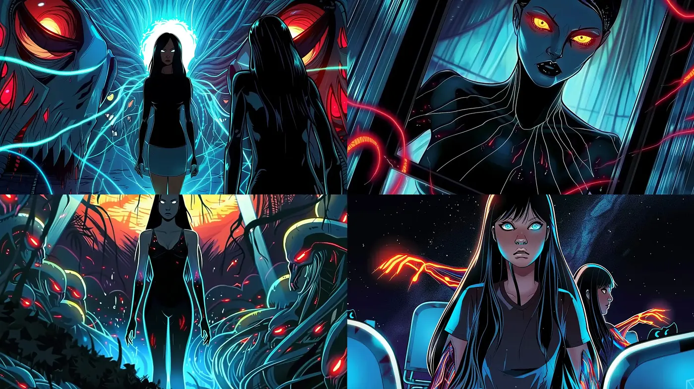 Luminous Nocturne: An Ethereal Glow amid Surreal Darkness - Midjourney sref style