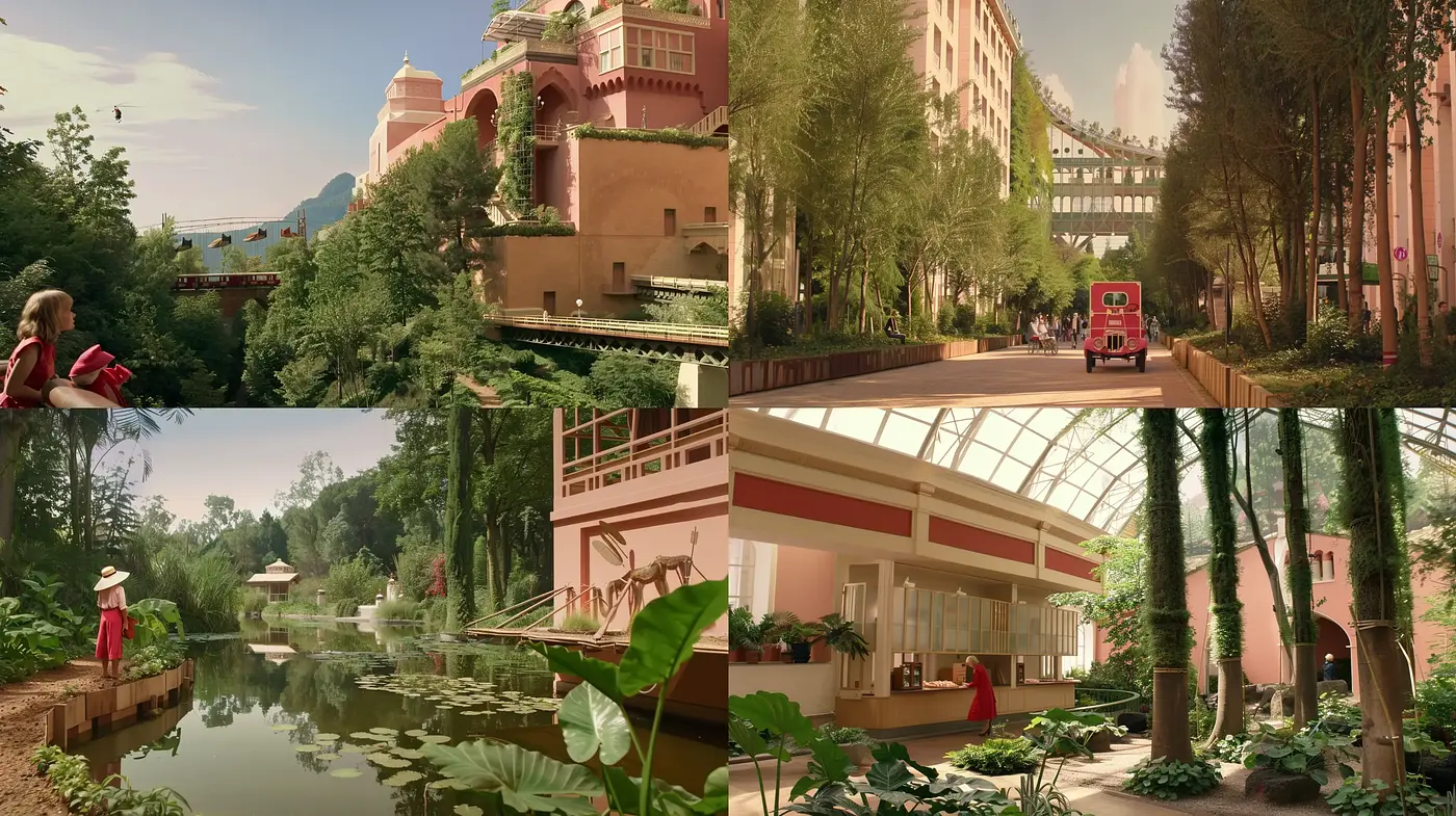 Serene Pastel Dreamscapes: A Harmonious Blend of Nature and Architecture - Midjourney sref style
