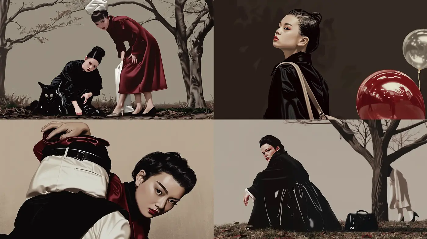 Contemporary Elegance with a Nostalgic Cinematic Twist - Midjourney sref style