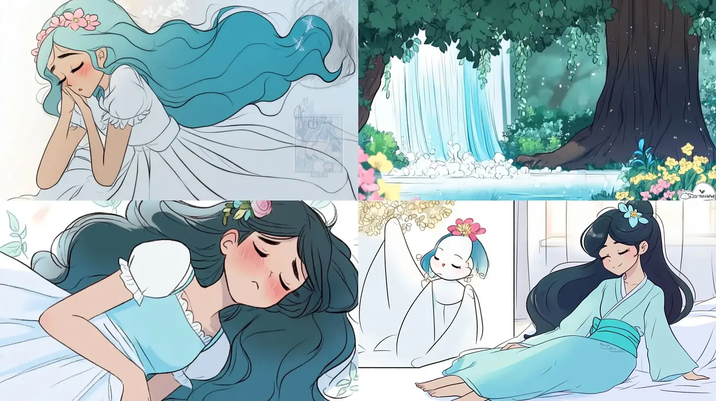 Serenely Whimsical Anime-Inspired Dreamscape - Midjourney sref style