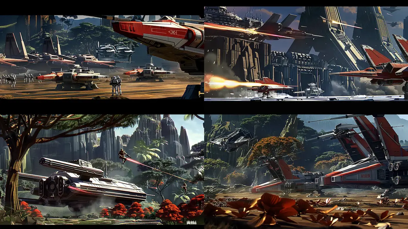 Futuristic Sci-Fi Aesthetic with a Harmonized Palette and Vivid Textures - Midjourney sref style