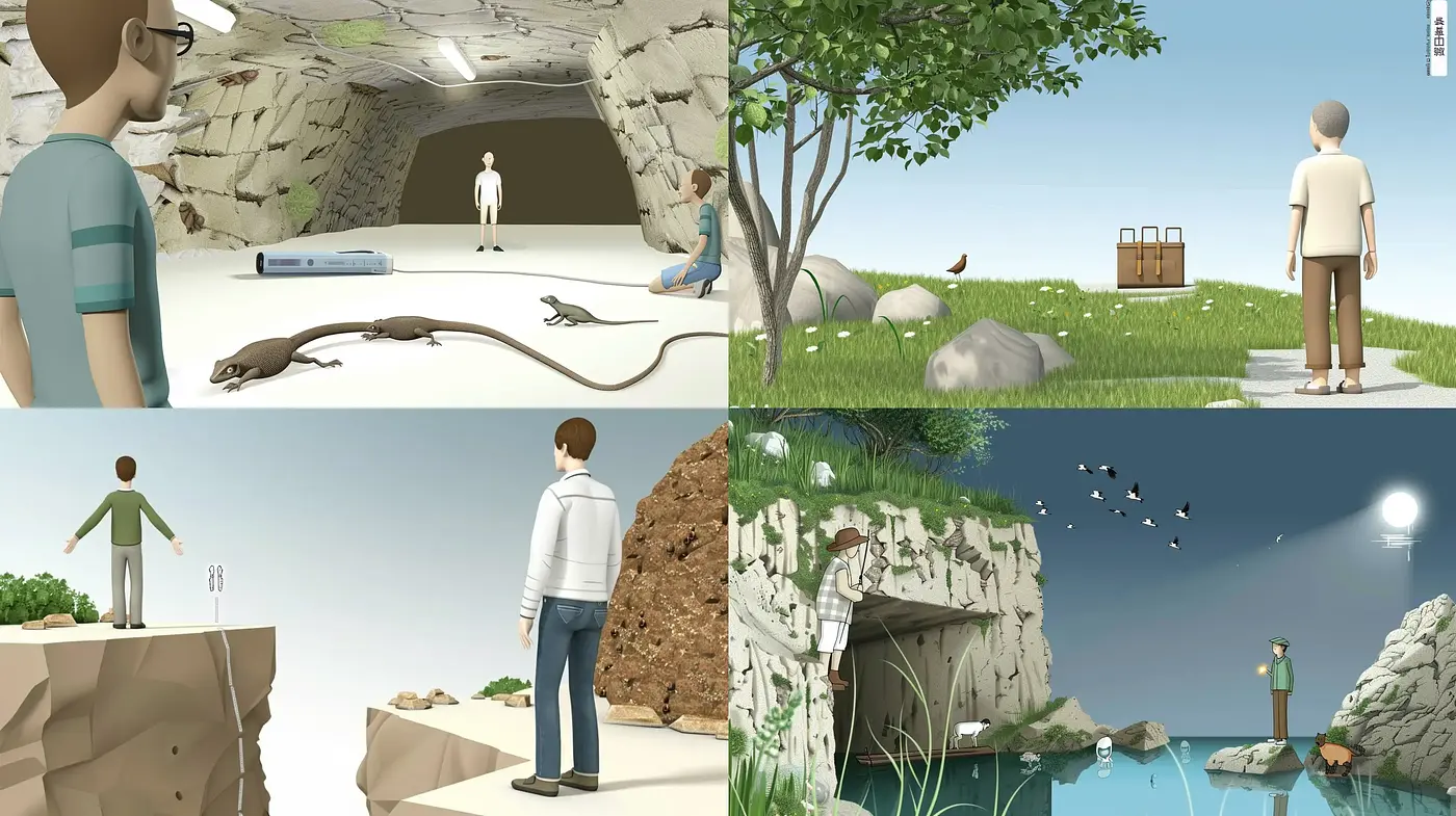 Serene Reflections of Solitude in Stylized Realism - Midjourney sref style